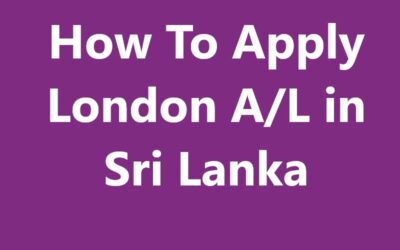 How To Apply London A/L in Sri Lanka
