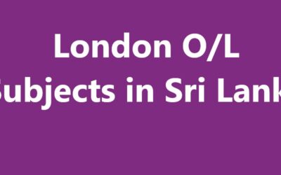 London O/L Subjects in Sri Lanka